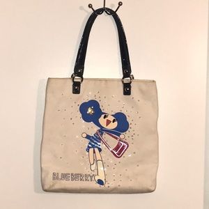COACH Poppy “blueberry” Slim Tote Bag